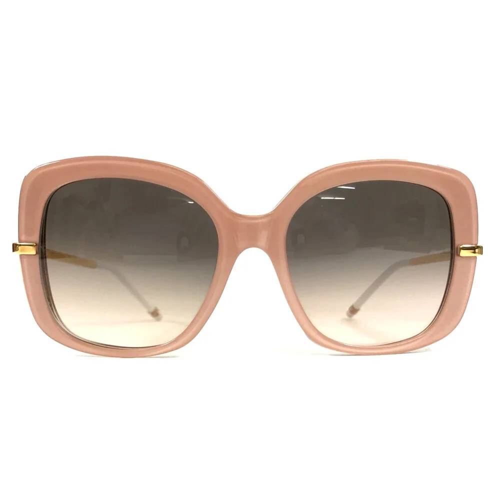 Boucheron Sunglasses BC0002S 006 Pink Gold Butterfly with Gradient Brown Lenses
